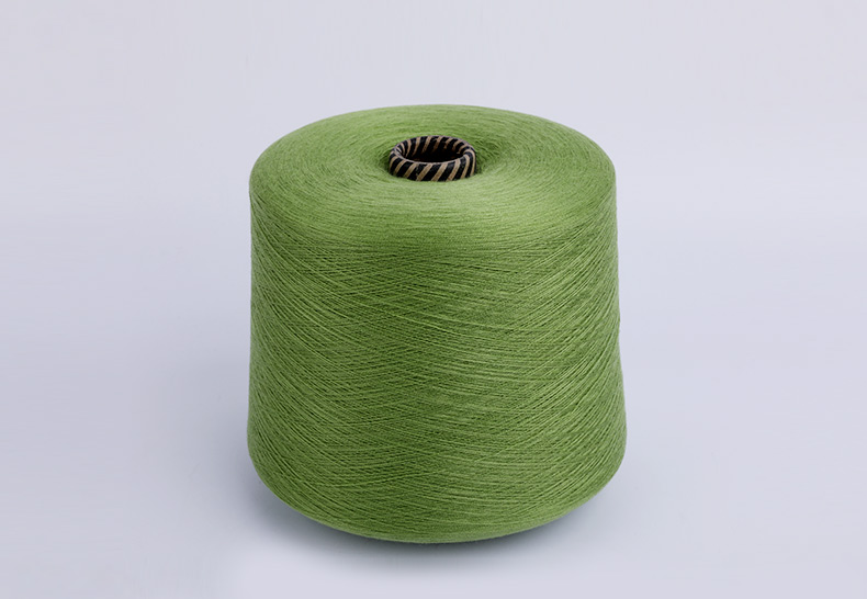 Wool, cashmere, cotton, chemical fiber blended yarn-Yellow fruit green